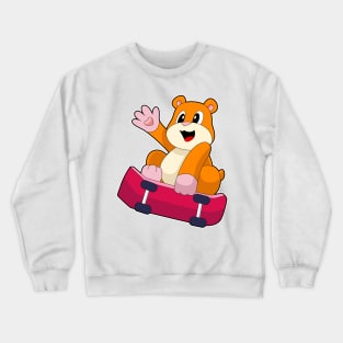 Hamster Skater Skateboard Crewneck Sweatshirt